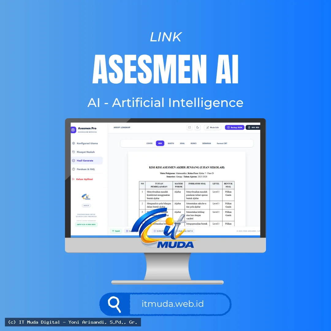 Asesmen Pro : Generator Kisi-Kisi, Kartu Soal & Naskah Ujian AI