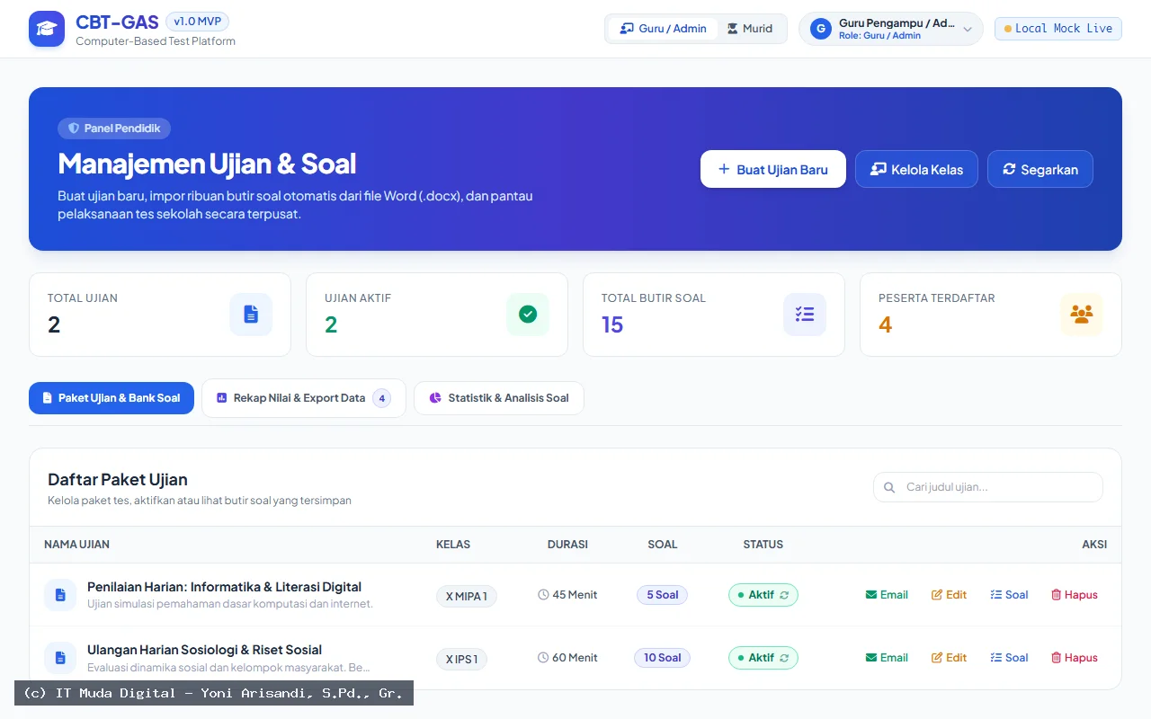 CBT-GAS : Computer-Based Test & Manajemen Bank Soal Otomatis