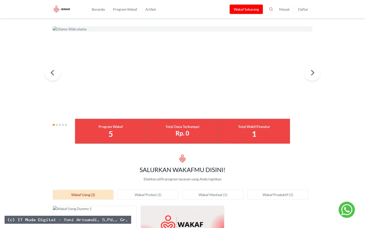 INNOVATIVE WAKAF : Platform Crowdfunding Wakaf & Filantropi Pendidikan Digital