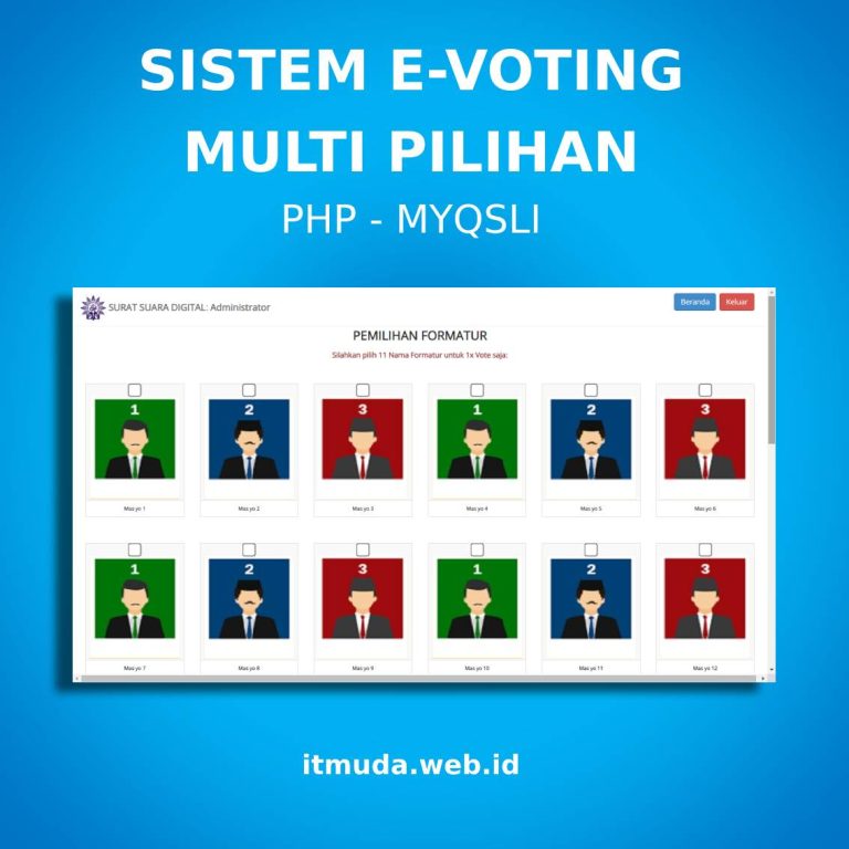 Source Code Sistem E-Voting Multi Pilihan - IT Muda